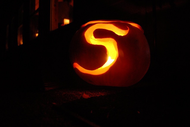 Lotus Blossom Photography Pumpkin Carved with Couple’s Initial