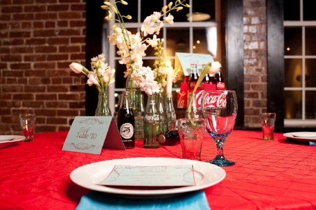 Opulent Couturier Red and Turquoise Wedding Design Table Setting