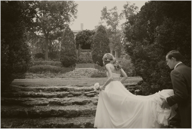 b. Hughes Bridal Romona Keveza Sleeveless Wedding Gown with Train
