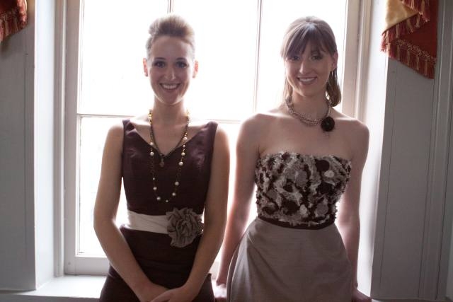 Custom Bridal Gown and Bridesmaid Dress Bride Brown Taupe