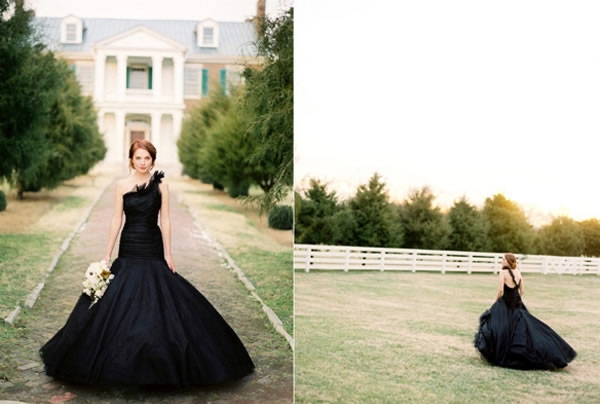 Simply Stunning Black Vera Wang Gown at b. Hughes Bridal