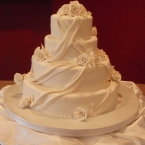 The Bake Shoppe White Drapes and Roses