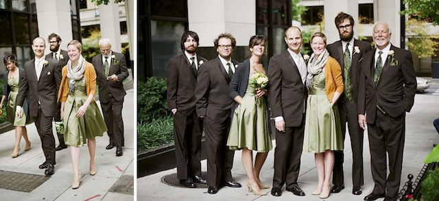 downtown nashville wedding mixed gender bridal party