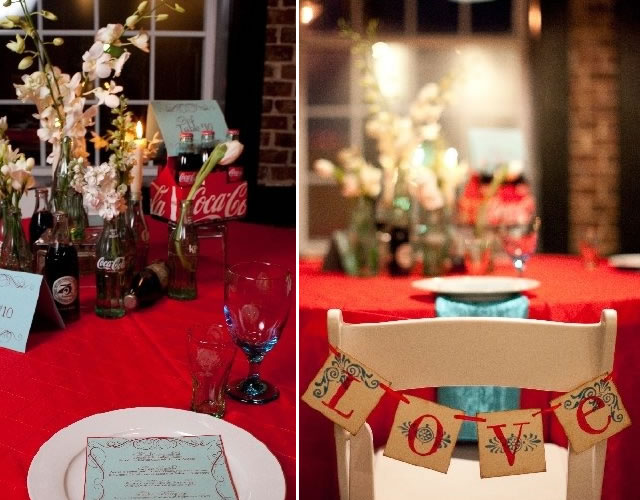 red and turquoise wedding nashville