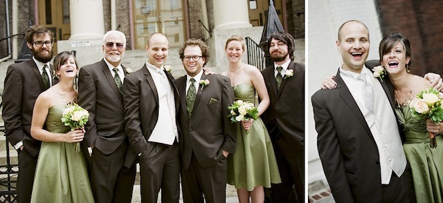 downtown nashville wedding mixed gender bridal party